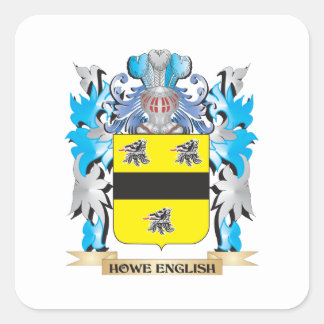 Howe-Englisches Wappen - Familienwappen Quadratischer Aufkleber