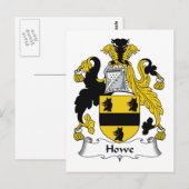 Howe-Familienwappen Postkarte (Vorne/Hinten)