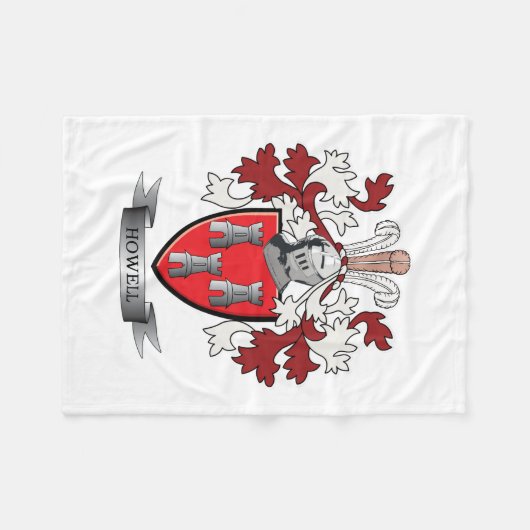 Howell Familienwappen-Wappen Fleecedecke (Vorderseite (Horizontal))