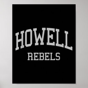 Howell High School Hs Farmingdale Nj Retro Sports Poster
