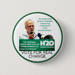 Howie Hawkins für Präsident 2020 Button