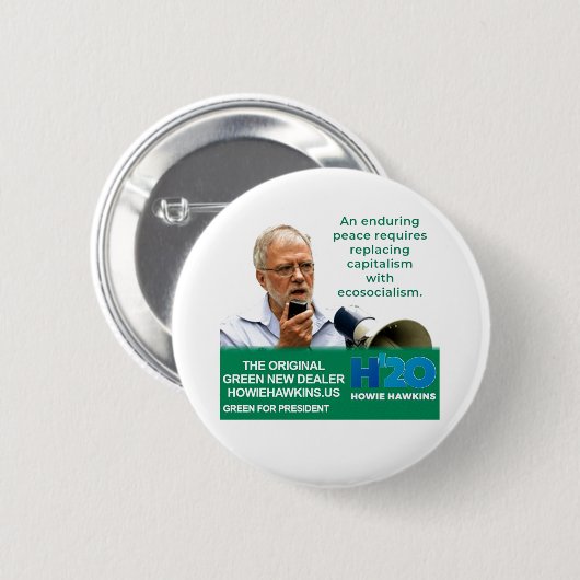 Howie Hawkins für Präsident Button (Vorne & Hinten)
