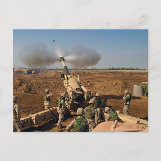 Howitzer Gun Crew United Staaten Marine Corps Postkarte (Vorderseite)