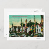 Howkan, Alaska Indian Village und Totems Postkarte (Vorne/Hinten)
