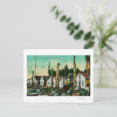 Howkan, Alaska Indian Village und Totems Postkarte (Stehend Vorderseite)