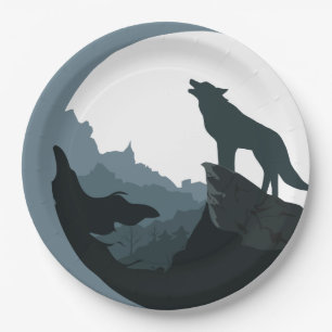 Howl auf dem Mond Pappteller