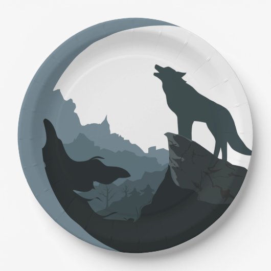 Howl auf dem Mond Pappteller (Vorderseite)