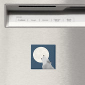 Howl auf dem Mond Square Magnet (In Situ (Geschirrspüler))