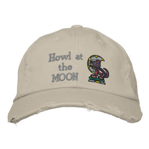 Howl auf dem MOON Bestickte Kappe