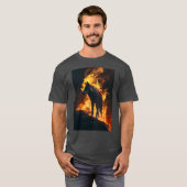 Howl der Flammen, entzünde den Wolf T-Shirt (Vorne ganz)