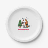 Howl-iday Cheer Beagle mit einem Weihnachtsbaumdes Pappteller (Vorderseite)