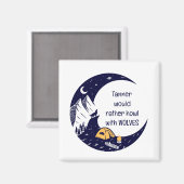 Howl mit dem Namen Wölfe Magnet (Vorderseite/Rückseite)