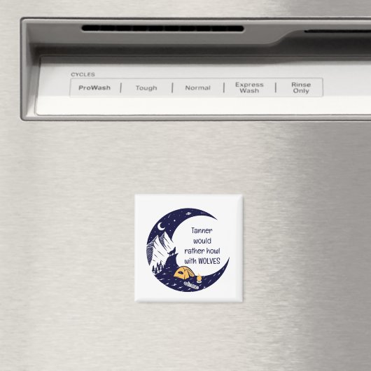 Howl mit dem Namen Wölfe Magnet (In Situ (Geschirrspüler))