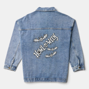 Howl-O-Ween Halloween Gruselige Fledermaus-Hundepf Jeansjacke