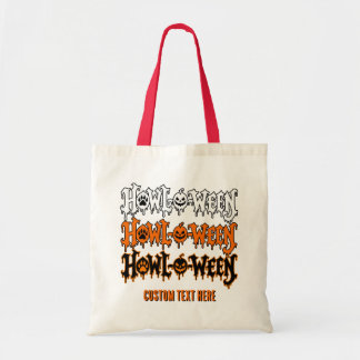 Howl-O-Ween Halloween Muster Benutzerdefinierte Le Tragetasche