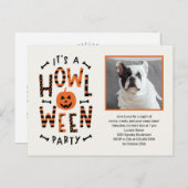 Howl-O-Ween Halloween-Party Einladung Postkarte (Vorne/Hinten)