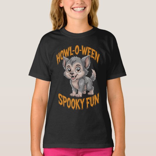 Howl-o-ween Kids-T-Shirt T-Shirt (Vorderseite)