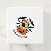 Howl-O-Ween-Mops in einem Jack-O-Lantern mit Flede Geschenkanhänger (Beispiel)