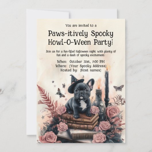 👻 🐶 Howl-O-Ween Party! Einladung (Vorderseite)