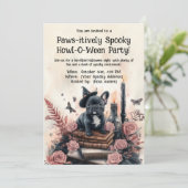 👻 🐶 Howl-O-Ween Party! Einladung (Stehend Vorderseite)