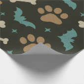 Howl-O-Ween Paws & Bones Collection Geschenkpapier (Ecke)