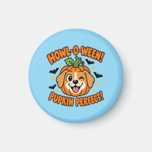 Howl O Ween Pupkin Perfekter Süßer Hund Halloween Magnet