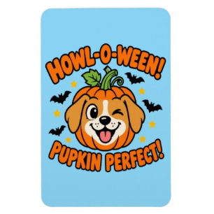 Howl O Ween Pupkin Perfekter Süßer Hund Halloween Magnet