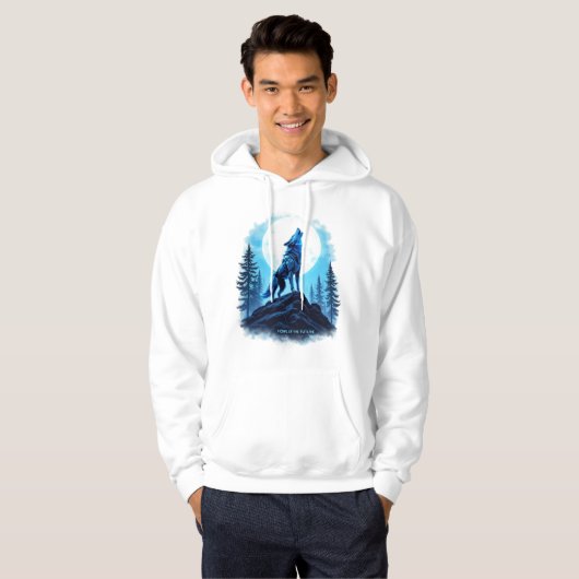 Howl of the Future - Robotic Wolf Hoodie (Vorne ganz)