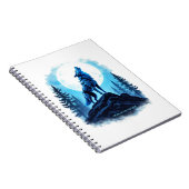 Howl of the Future - Wolf-Themed Spiral Notebook Notizblock (Rechte Seite)
