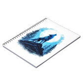 Howl of the Future - Wolf-Themed Spiral Notebook Notizblock (Linke Seite)