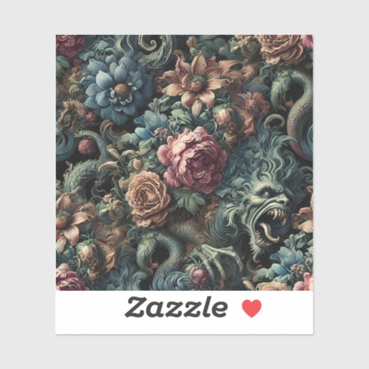 Howl of the Gilded Wild – Gothic Mythical Aufkleber (Blatt)