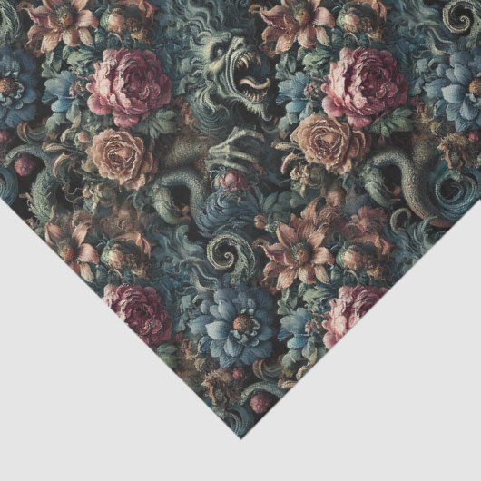 Howl of the Gilded Wild — Gotisch Viktorianisch Seidenpapier (Detail)