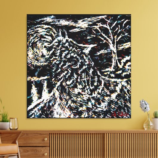 Howl Stretched Canvas Print Leinwanddruck (Insitu (Wohnzimmer))