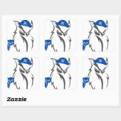 Howl und Pirate Quadratischer Aufkleber (Blatt)