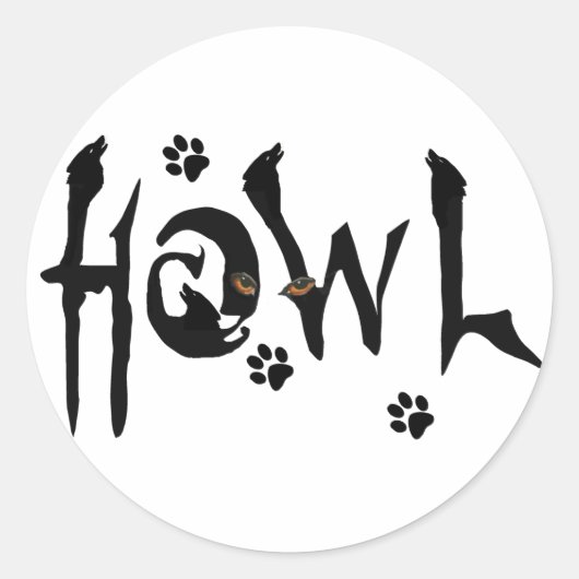 Howl Wolf Sticker (Vorderseite)