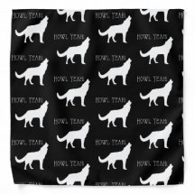 Howl Yeah, schwarze Bandana für Hund