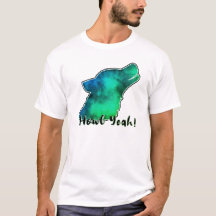 Howl Yeah! Weltraumgalaxie Wolf Silhouette T-Shirt