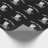 Howl You Doin Funny Baby Wolf Puck Dark BG Geschenkpapier (Ecke)