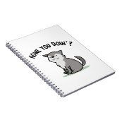 Howl You Doin Funny Baby Wolf Puff Notizblock (Rechte Seite)