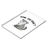 Howl You Doin Funny Baby Wolf Puff Notizblock (Linke Seite)