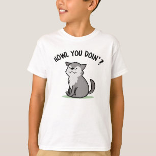 Howl You Doin Funny Baby Wolf Puff T-Shirt