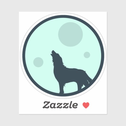 Howl zum Mond Aufkleber (Blatt)