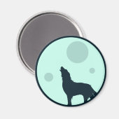 Howl zum Mond Magnet (Vorderseite/Rückseite)