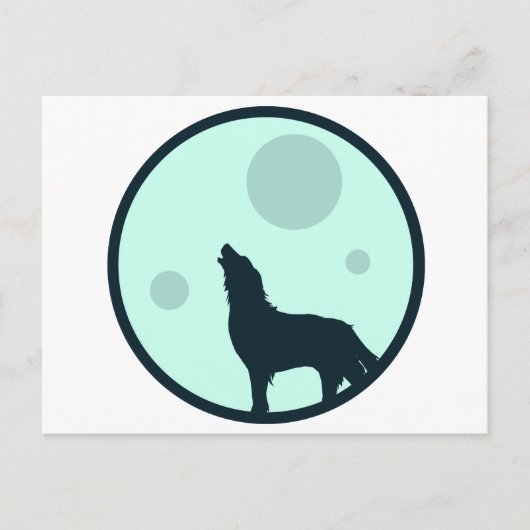Howl zum Mond Postkarte (Vorderseite)