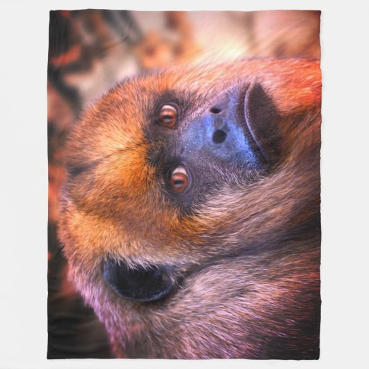 Howler Monkey Fleecedecke (Vorderseite)