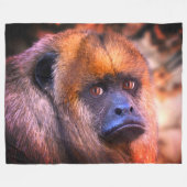 Howler Monkey Fleecedecke (Vorderseite (Horizontal))