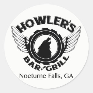 Howlers B&W Decal Runder Aufkleber