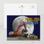 Howlin Excavator Moon Postkarte (Vorne/Hinten)