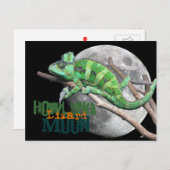 Howlin Lizard Moon Postkarte (Vorne/Hinten)