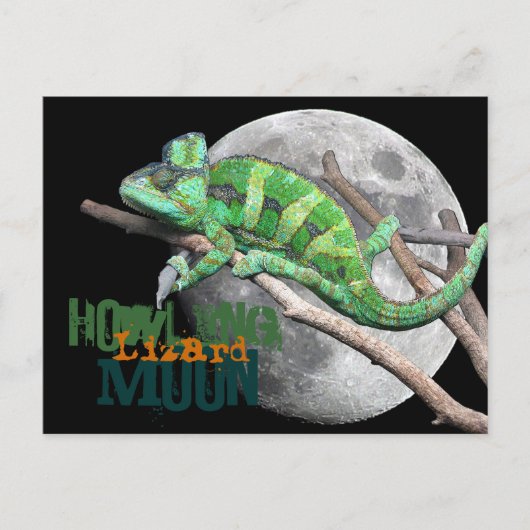 Howlin Lizard Moon Postkarte (Vorderseite)